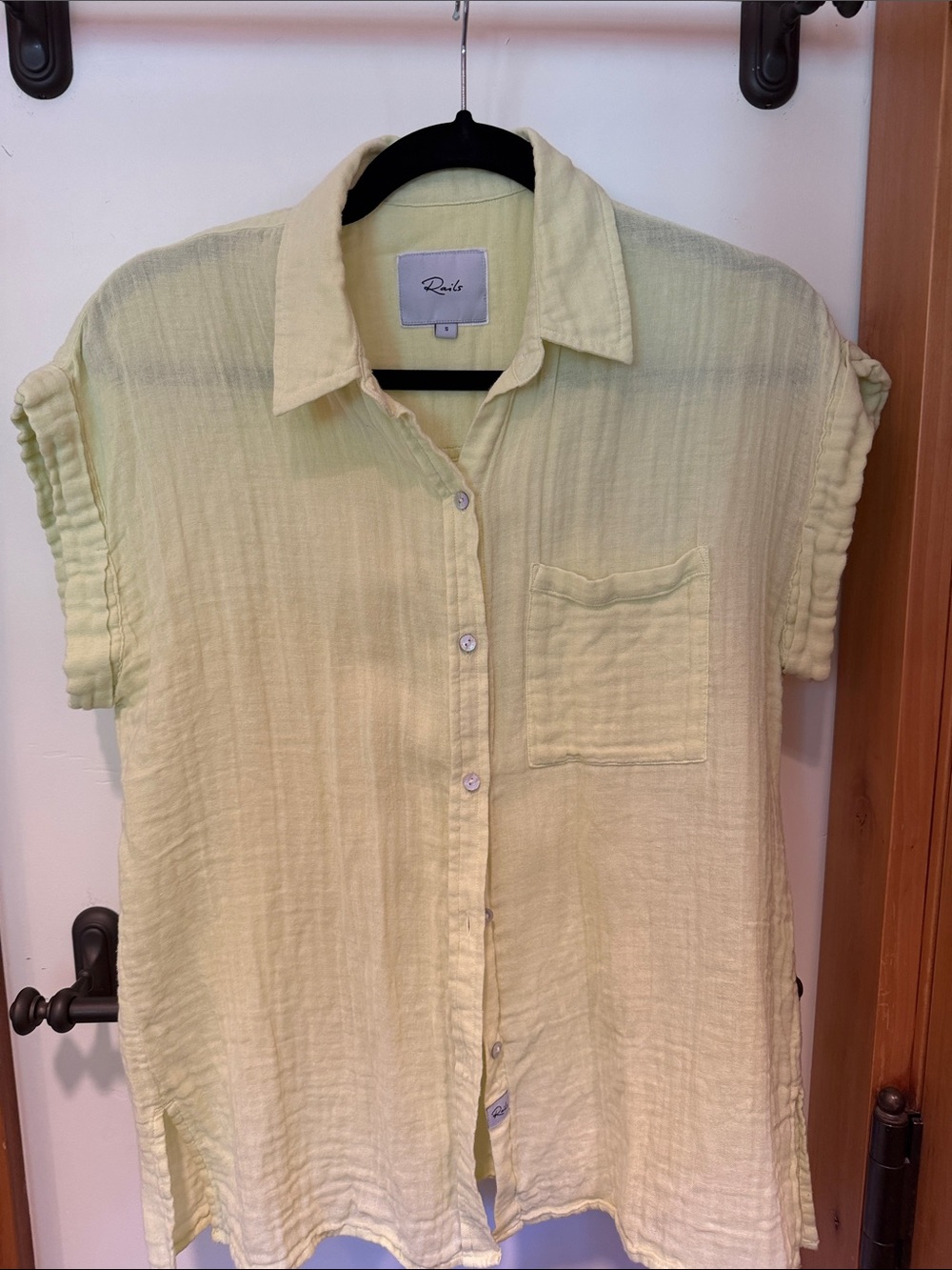 Rails Whitney Cotton Button-Up Shirt in Limon
